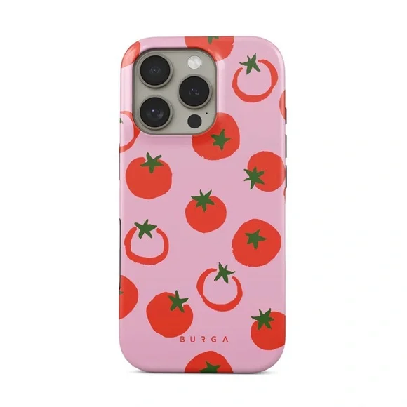BURGA Tomato Pattern iPhone 16 Pro Case - Picture 1 of 3